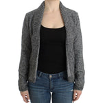 Cavalli Gray wool knitted cardigan SIG12079-1