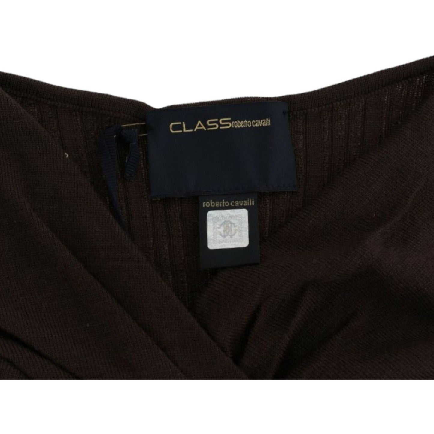 Cavalli Brown knitted wool sweater SIG11848-2