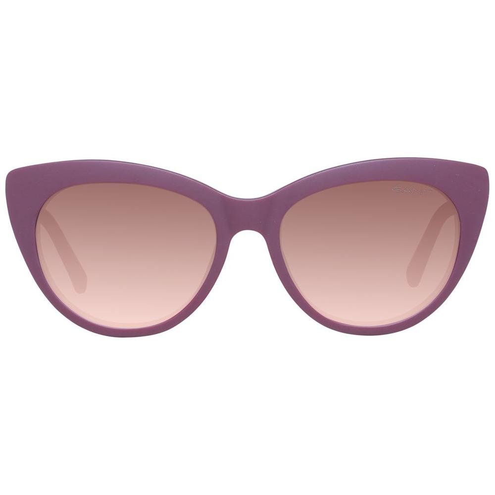 Gant purple women cat-eye sunglasses with brown plastic lenses, full-rim style, 100% UVA & UVB protection, size 54-17-145.