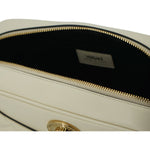 Versace Elegant White Leather Camera Shoulder Bag 8056204191268