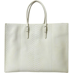 Balenciaga White Yellow Exotic Skin Leather Shopping Tote PAPIER Bag BAG1180