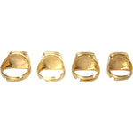 Dolce & Gabbana Gold Brass KING Enamel Set of 4 Ring SMY101389