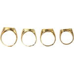Dolce & Gabbana Gold Brass KING Enamel Set of 4 Ring SMY101389