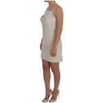 Dolce & Gabbana White Wool Stretch Brooch Shift Dress SIG60226-4