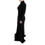 Dolce & Gabbana Black Stretch Long Gown Sheath Dress SIG60666-1