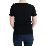 MARGHI LO' Black 100% Lana Wool Top Blouse T-shirt SIG30146-1
