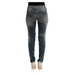 Cavalli Blue Wash Cotton Blend Slim Fit Jeans SIG32424-1