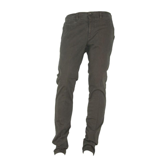 Made in Italy Brown Cotton Men Pant