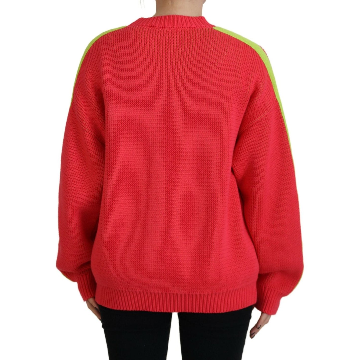 Dsquared² Multicolor Cotton Knitted Crewneck Pullover Sweater TSH83470-38