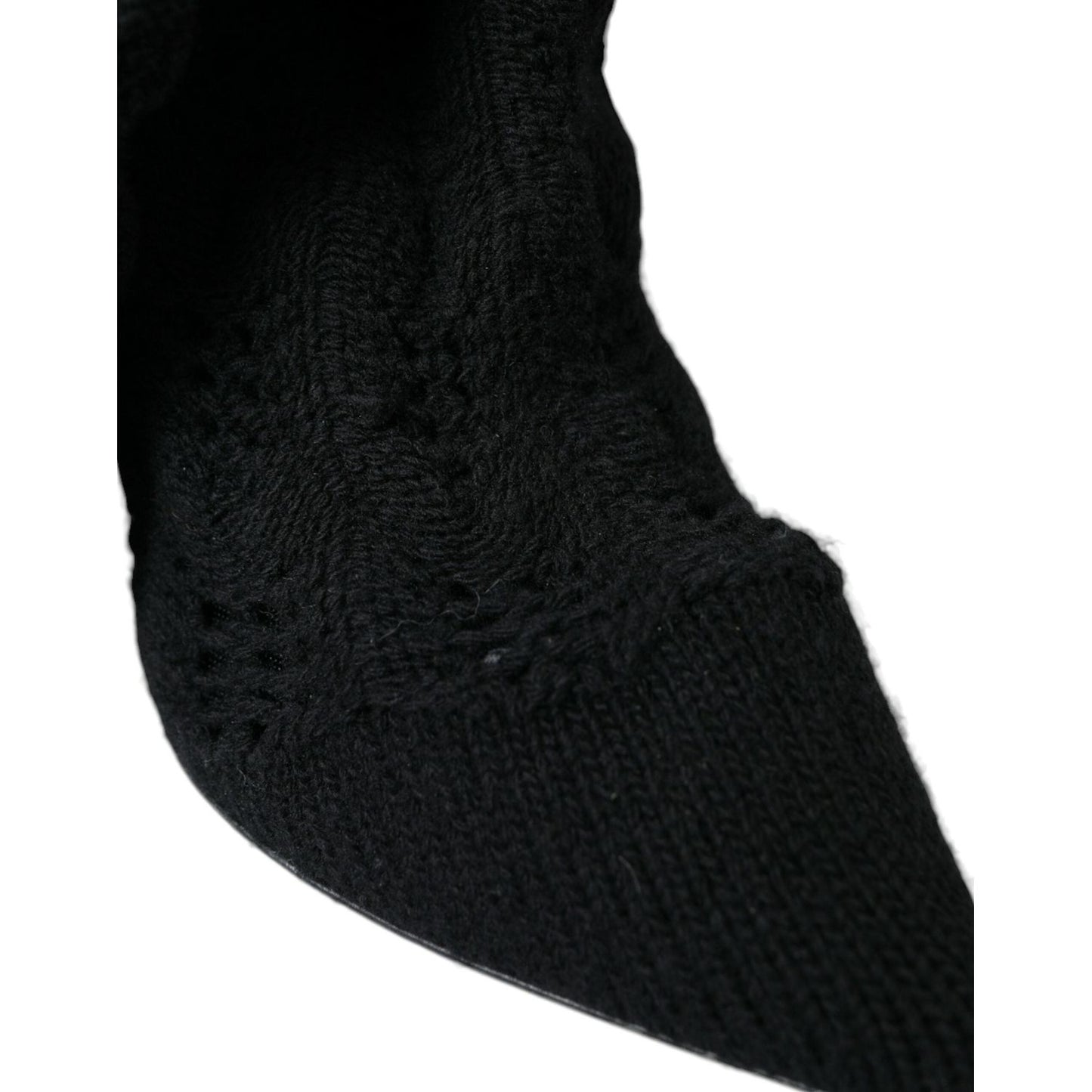 Dolce & Gabbana Black Stiletto Heels Mid Calf Boots Shoes LA10724-39
