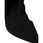 Dolce & Gabbana Black Stiletto Heels Mid Calf Boots Shoes LA10724-39