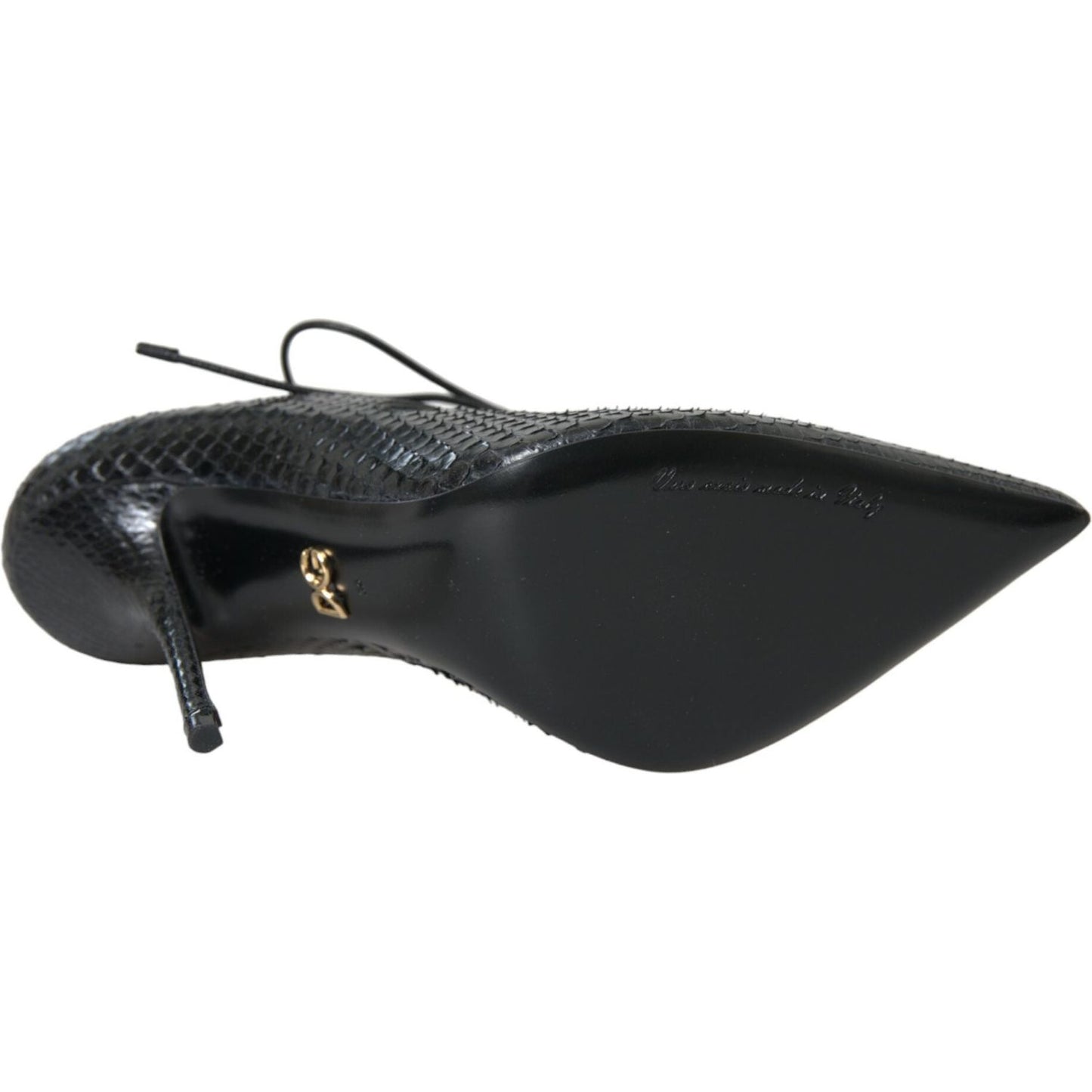 Dolce & Gabbana Black Python Leather Mary Jane Pumps Shoes LA10758-39