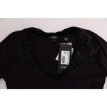 Costume National Purple V-neck Cotton T-shirt TUI10015-1