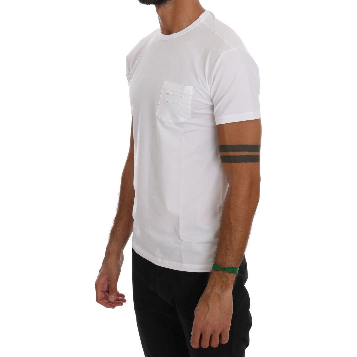 Daniele Alessandrini White Cotton Crewneck T-Shirt