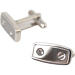 Dolce & Gabbana Silver Plated Metal Brass Pin Men Cufflinks SMY10204