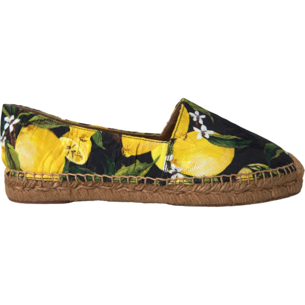 Dolce & Gabbana Multicolor Lemon Slip On Espadrilles Shoes LA11047-35