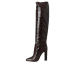 Dolce & Gabbana Brown Exotic Leather Heels High Boots Shoes LA11141-35
