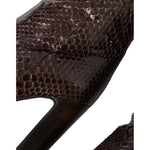 Dolce & Gabbana Brown Exotic Leather Heels High Boots Shoes LA11141-35