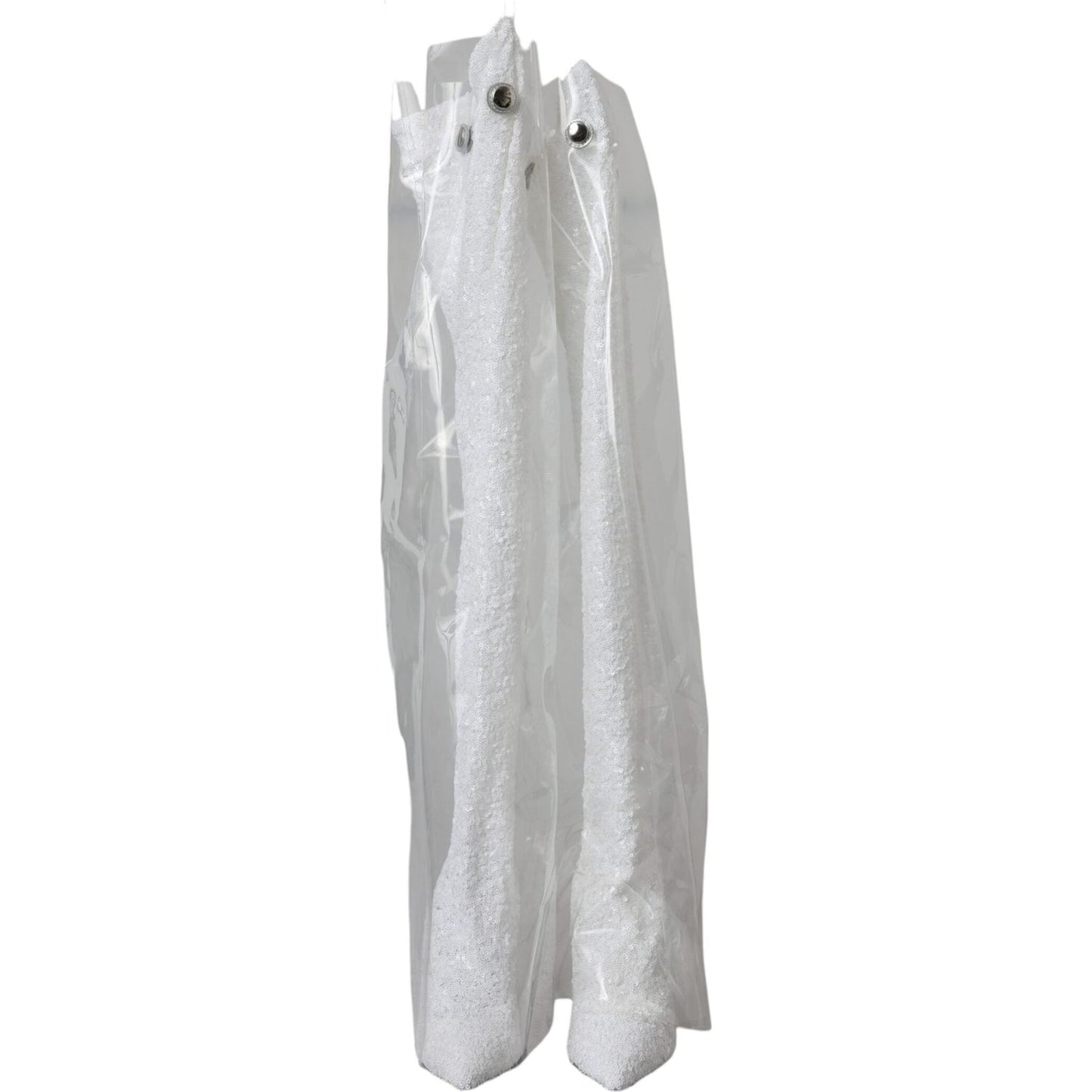 Dolce & Gabbana White Heels Stiletto Knee High Boots Shoes LA11144-36