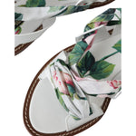 Dolce & Gabbana Multicolor Floral Print Ankle Wrap Sandals Shoes LA11062-37
