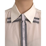 Dolce & Gabbana Off White Long Sleeve Button Down Blouse Top TSH851997-46