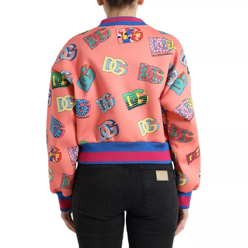 Dolce & Gabbana Salmon Pink Logo Print Sweatshirt Sweater TSH84261-38