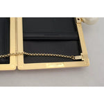 Dolce & Gabbana Pink Silk Gold Frame Clutch Evening Party Purse Bag BAG1006