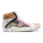 Philippe Model Army Green High-Top Sneakers with Leather Accents PH-10947-IT40|S