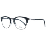 Lozza Black Unisex Glasses Frame with full-rim round design, metal & plastic material, demo lenses, and 52-20-140 size dimensions