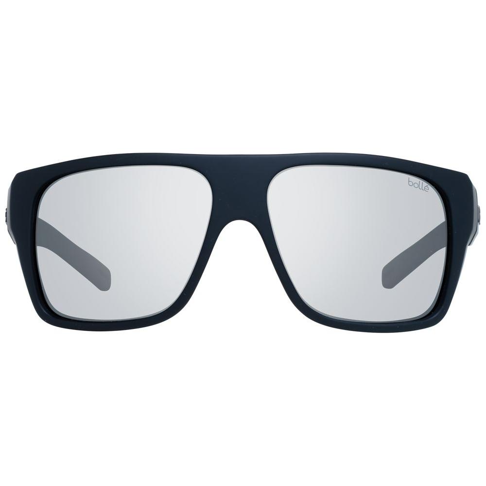 Bolle black unisex sunglasses featuring a full-rim plastic frame and polarized grey lenses. Provides 100% UVA & UVB protection.