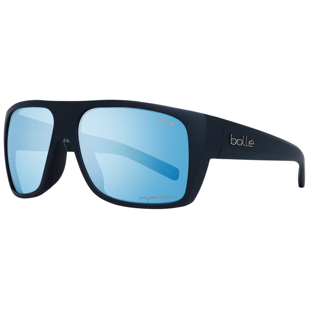 Bolle black unisex sunglasses with plastic frame, brown polarized lenses, and full-rim style, offering 100% UVA & UVB protection.
