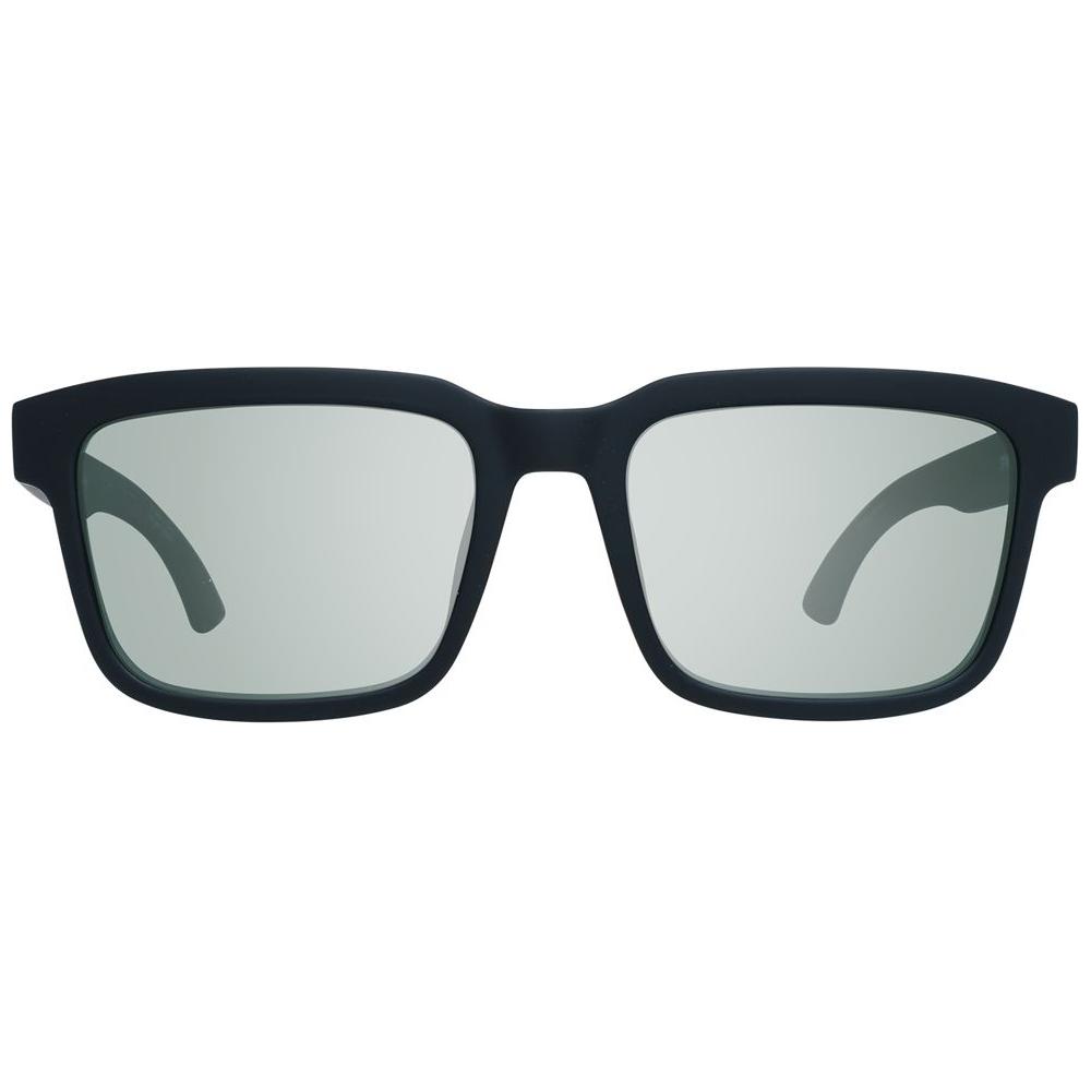 Spy Black Unisex Sunglasses with Grey Polarized Lenses, Full-Rim Plastic Frame, UVA/UVB Protection, Size 57-19-145