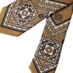 Dolce & Gabbana Yellow 100% Silk Wheel Print Adjustable Men Tie KRA3307