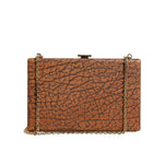 Dolce & Gabbana Brown Leather Gold Frame Clutch Mini Crossbody Bag BAG1528