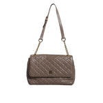 Dolce & Gabbana Brown Quilted Leather Shoulder Purse Satchel Bag BAG1538