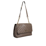 Dolce & Gabbana Brown Quilted Leather Shoulder Purse Satchel Bag BAG1538