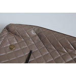 Dolce & Gabbana Brown Quilted Leather Shoulder Purse Satchel Bag BAG1538