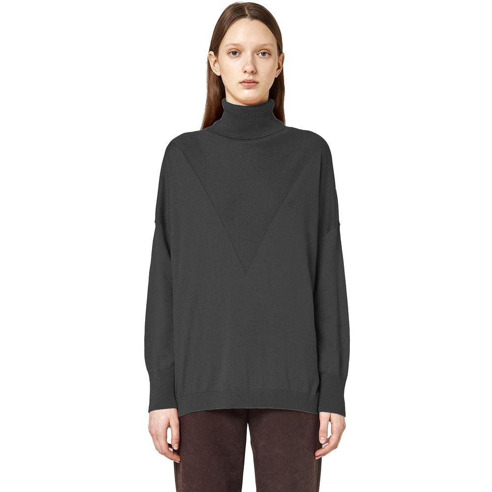 Alpha Studio Gray Silk Sweater AL-13845-IT46 | L