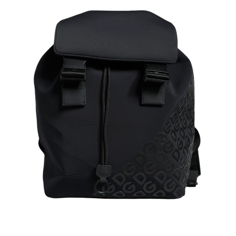 Dolce & Gabbana Black DG Mania Neoprene Travel Back Pack Bag BAG4104