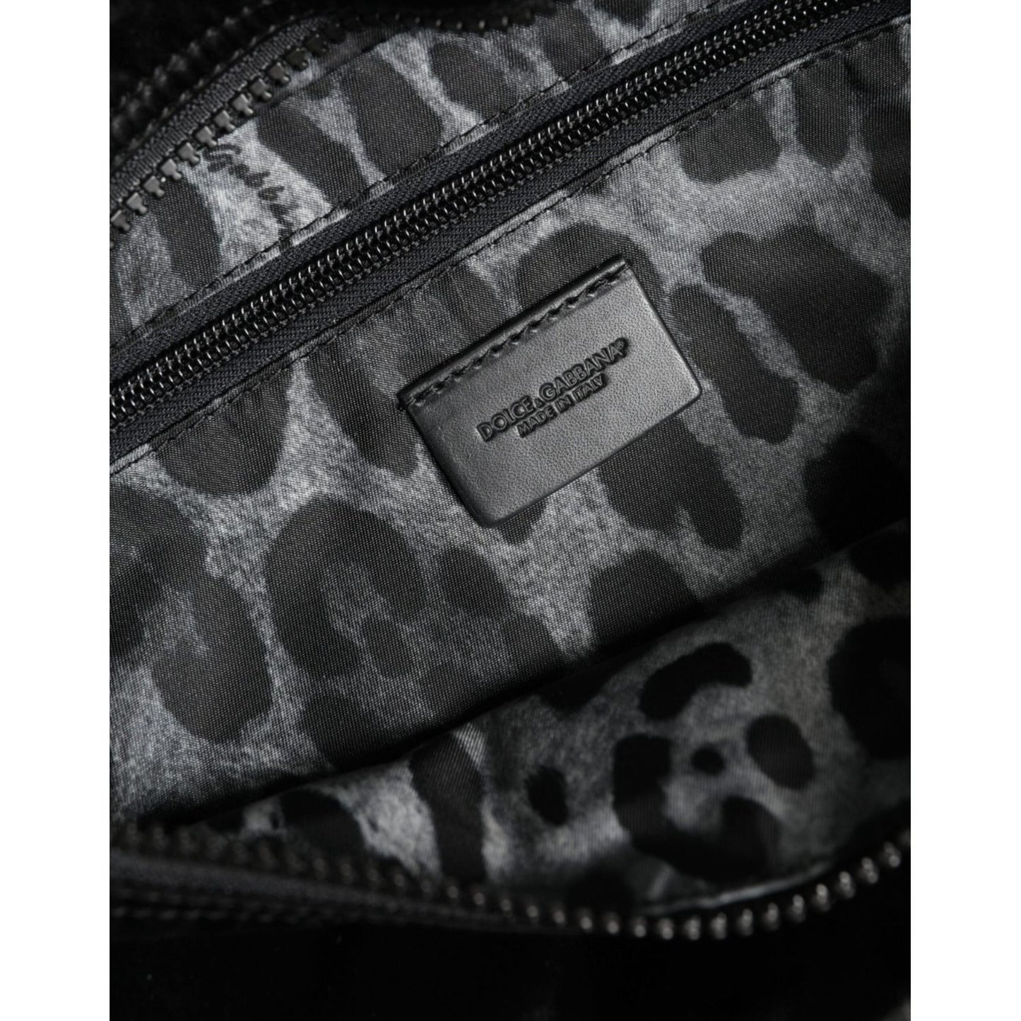 Dolce & Gabbana Black Nylon Fabric Belt Waist Fanny Pack Bag BAG4106