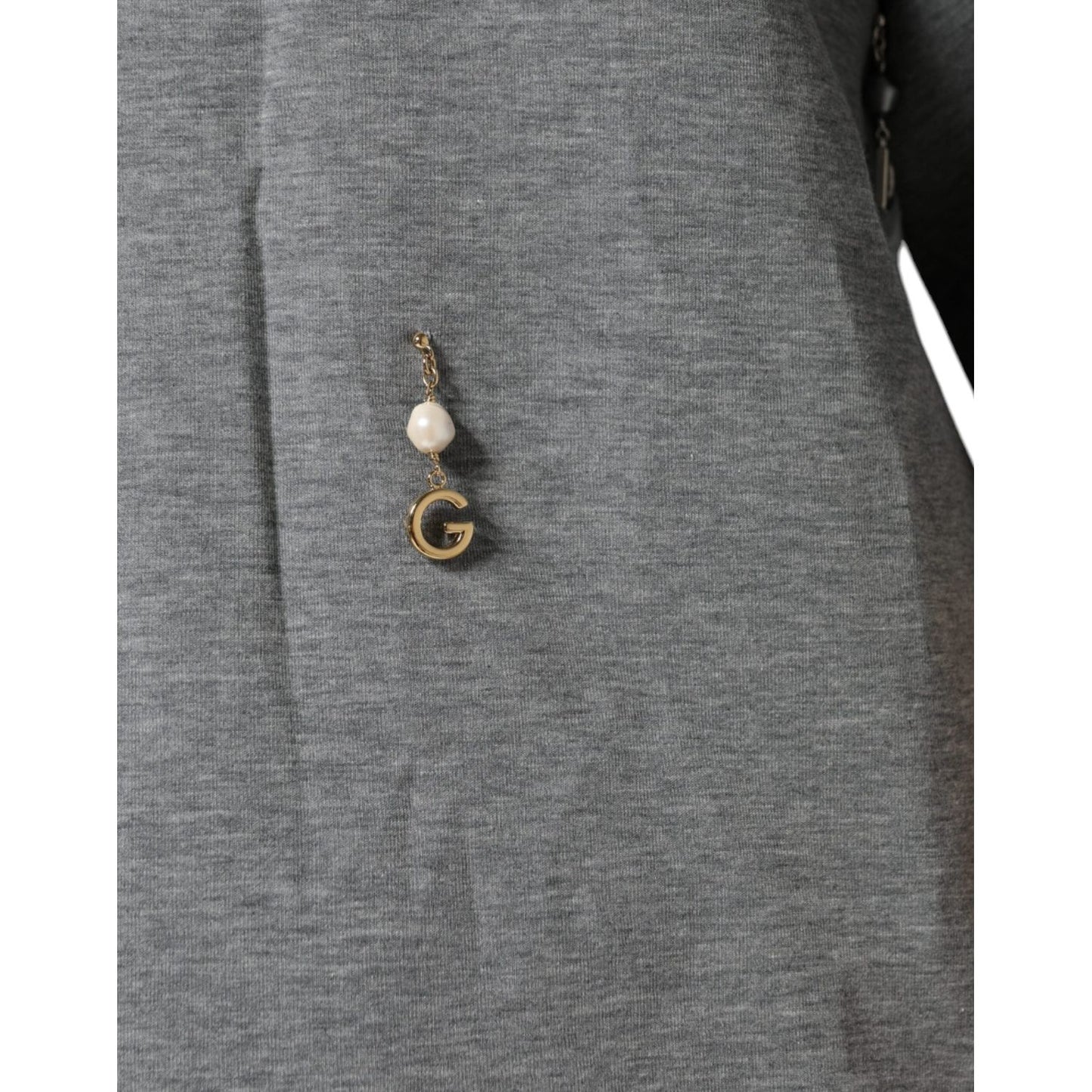 Dolce & Gabbana Gray Cotton Blend Embellished Tee T-shirt TSH84630-38