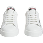 Dolce & Gabbana White Pink Portofino Low Top Sneakers Shoes LA11800-35
