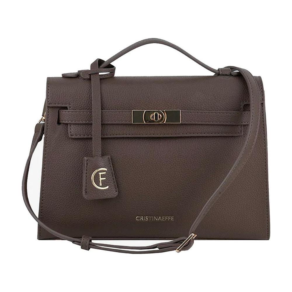 CRISTINAEFFE Gray Artificial Leather Women Crossbody Bag CREF-14128