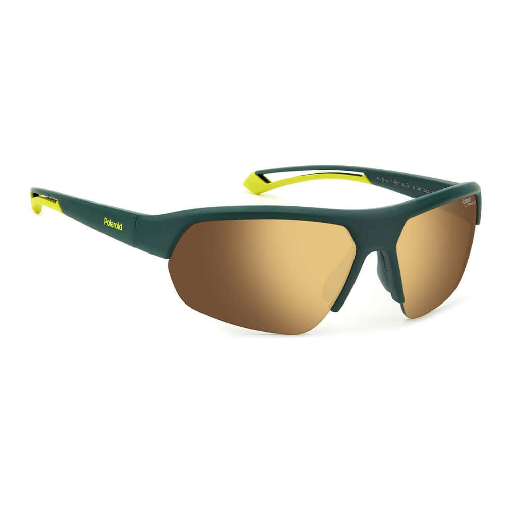 Polaroid Green Resin Sunglasses with Golden Lenses, Unisex, 100% UV Protection, Model PLD7048SGP7G6, 65/17/130mm dimensions