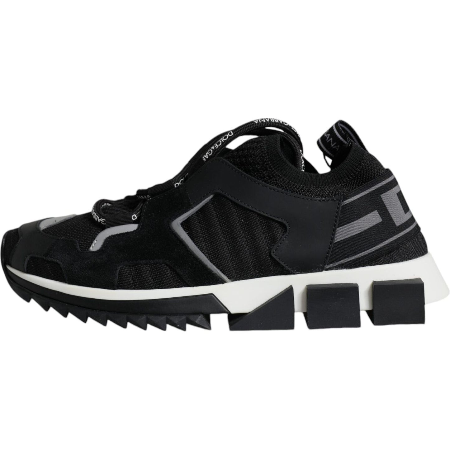 Dolce & Gabbana Black Mesh Sorrento Trekking Sneakers Shoes LA11944-37