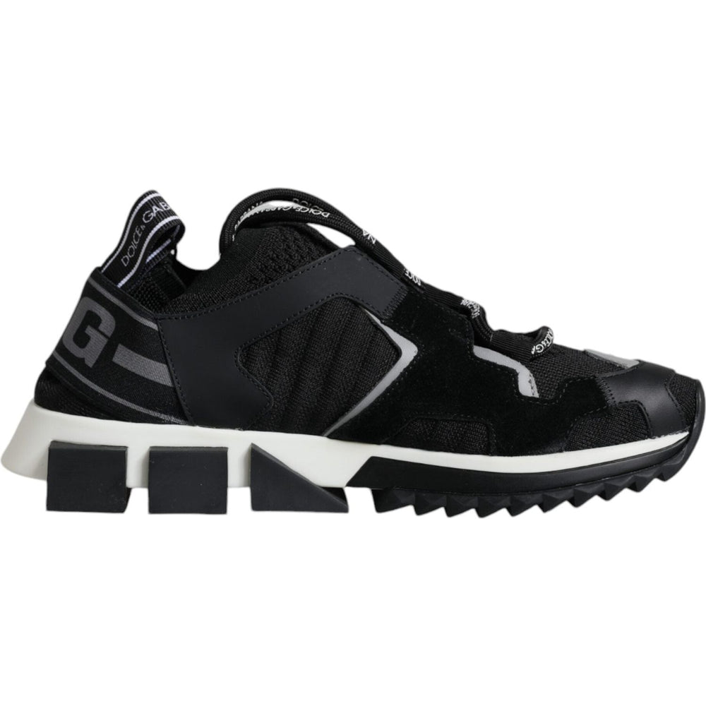 Dolce & Gabbana Black Mesh Sorrento Trekking Sneakers Shoes LA11944-37