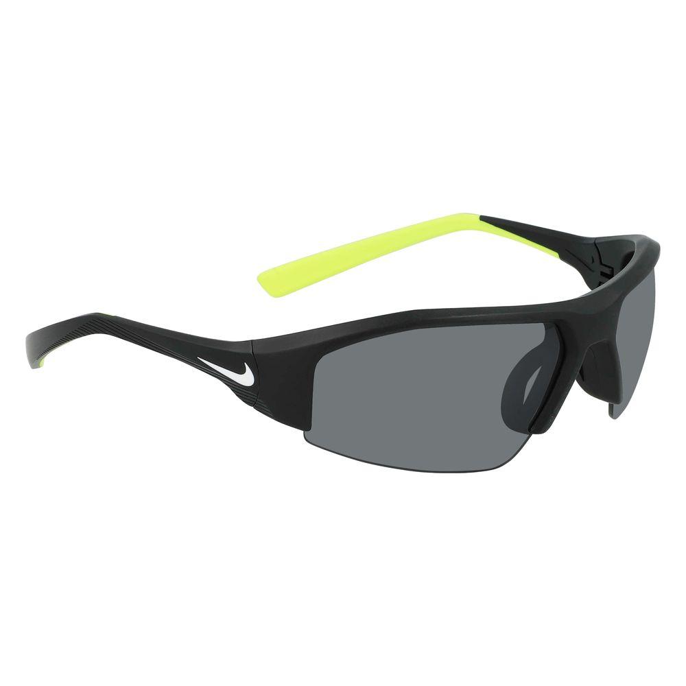 Nike Black Injected Sunglasses, Unisex Skylon Ace 22DV, with Grey Filter 3 lenses, Lime accents, size 70/11/135mm