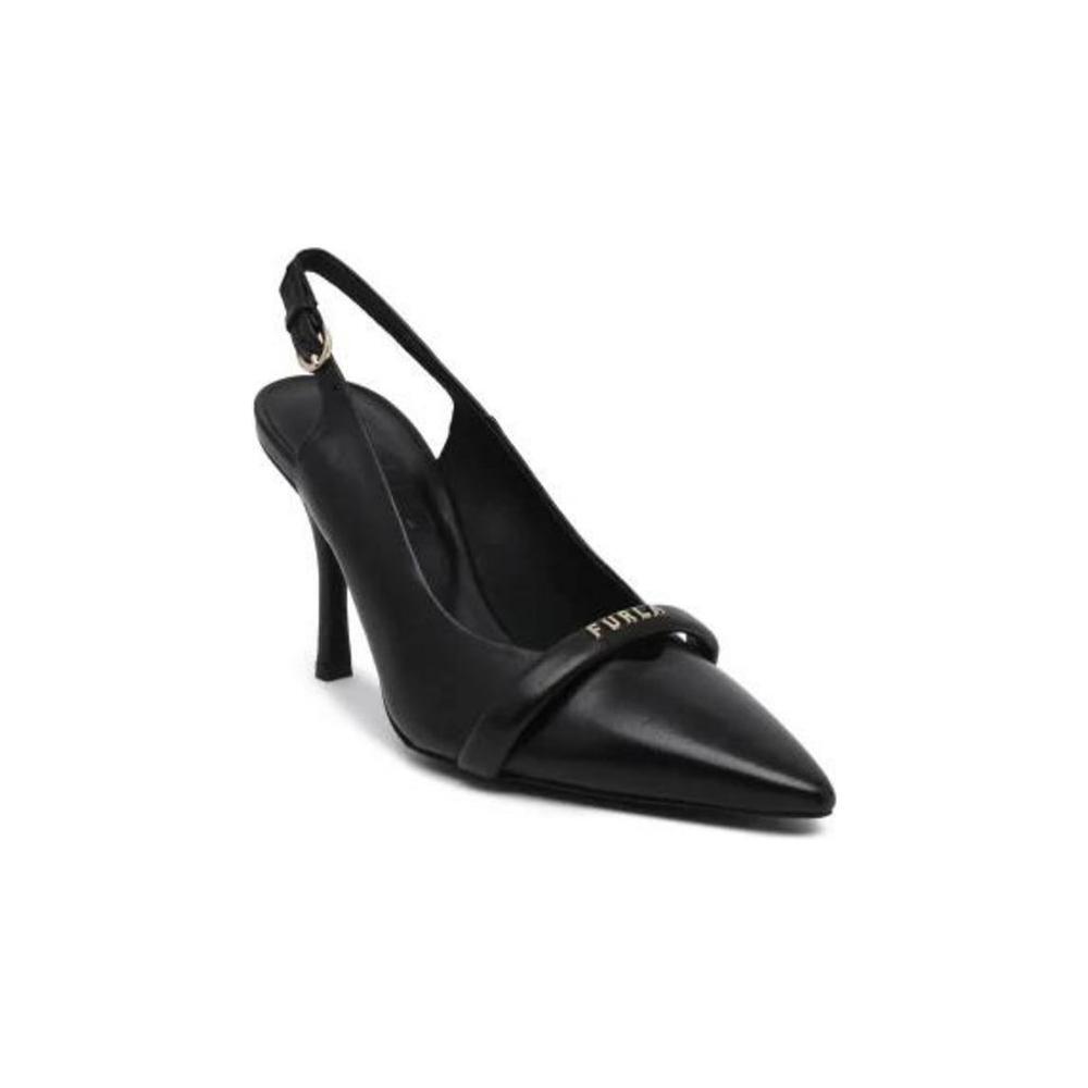 Furla Black Leather High Heel FU-14180100009-EU37/US7