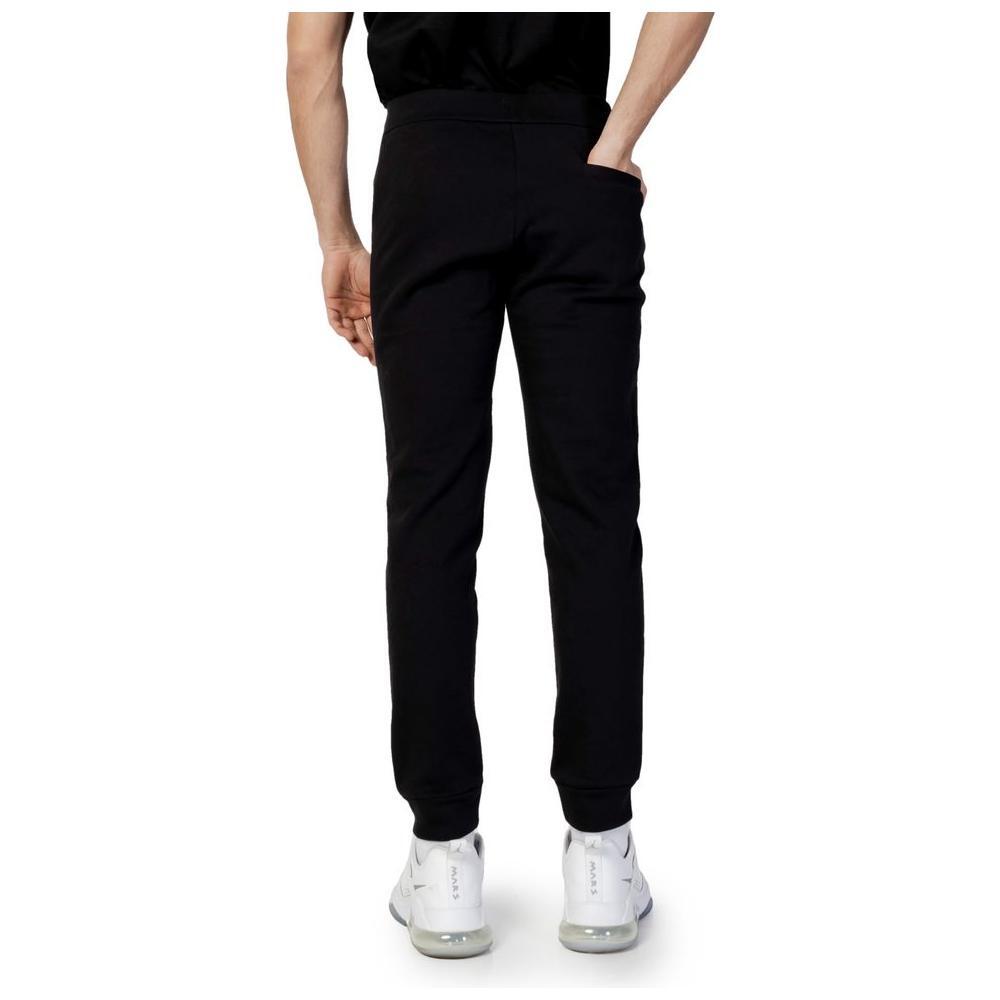 Armani Exchange Black Cotton Joggers (Workout Pants)