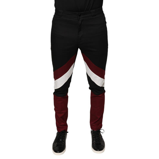 Dolce & Gabbana Multicolor Stripe Skinny Cotton Pants